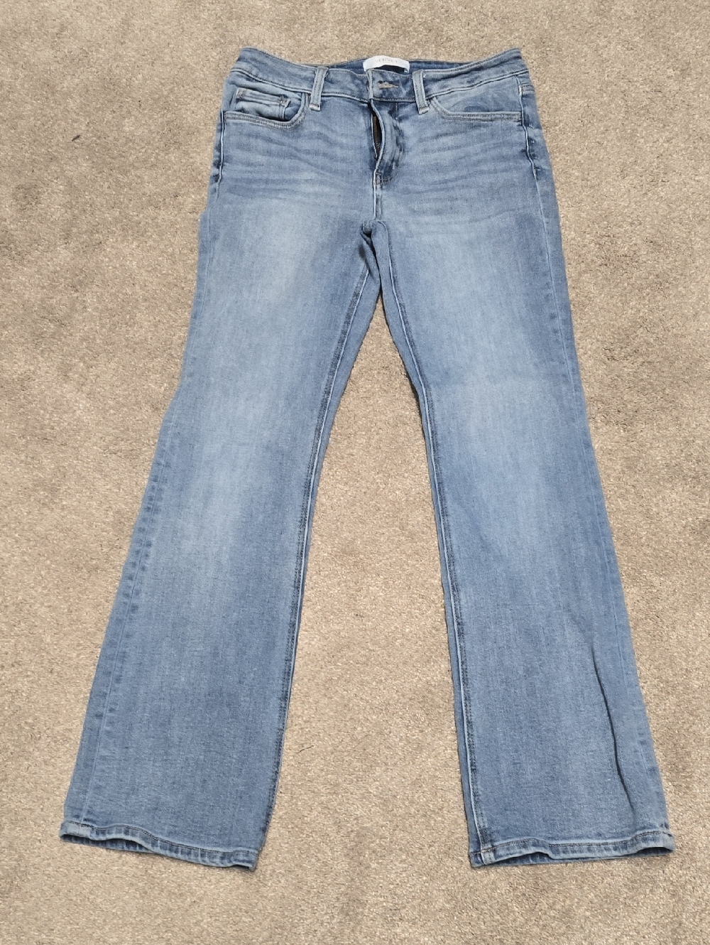 Light Wash Flare Jeans - Wide Leg Denim